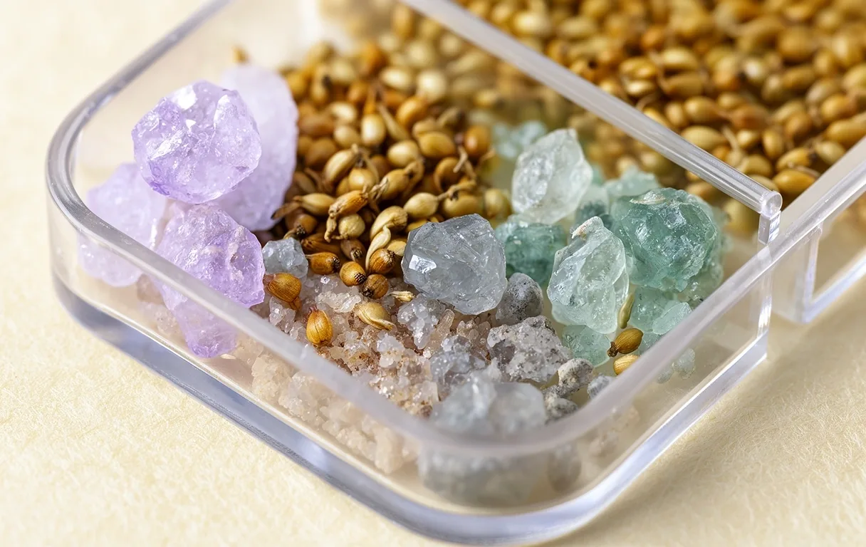 Specimen of minerals and vitamins